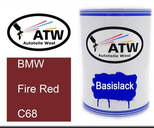 BMW, Fire Red, C68: 500ml Lackdose, von ATW Autoteile West.